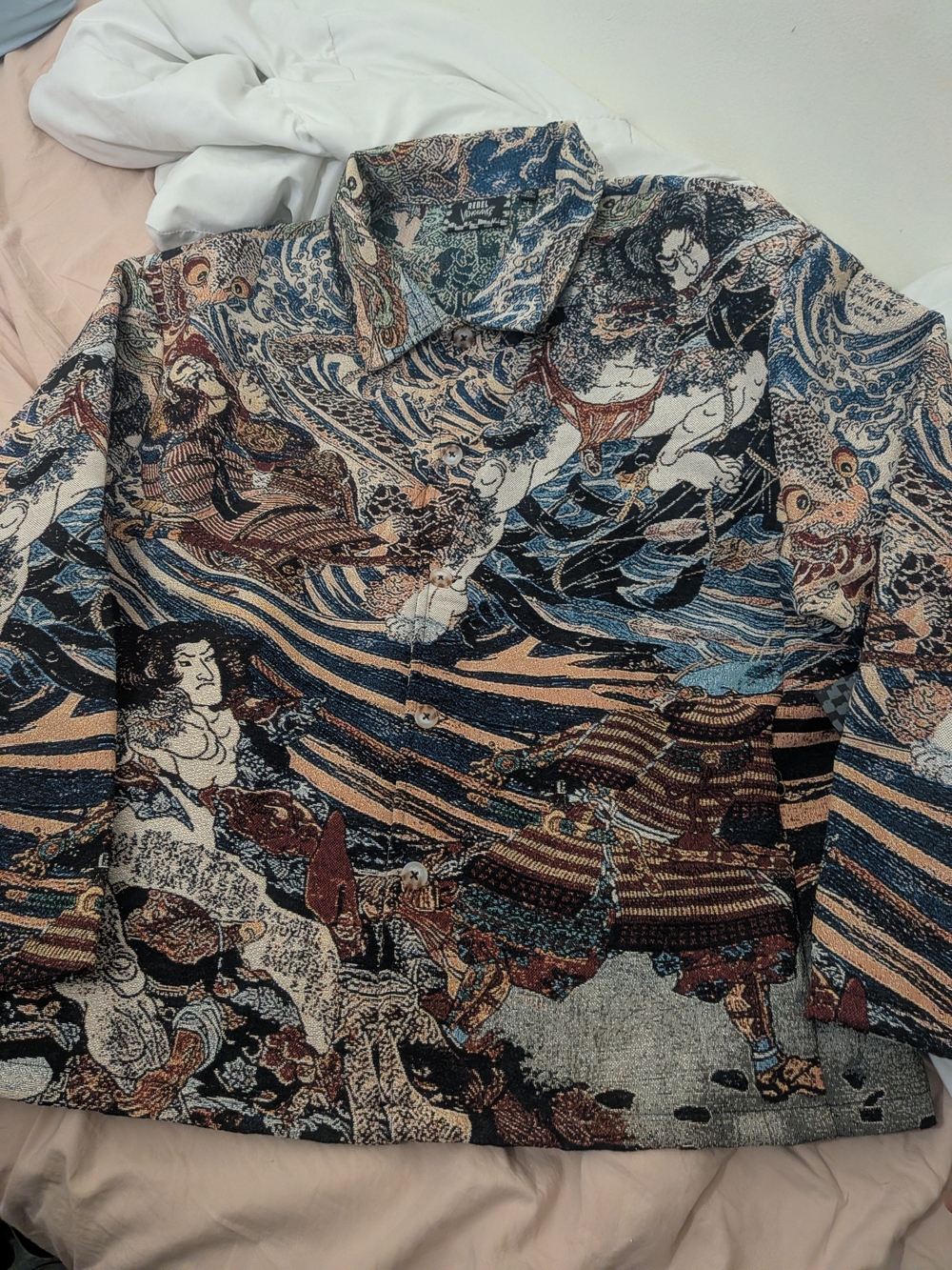 Rebel Vengeance Tapestry Japanese Multicolor Printed Jacket XL